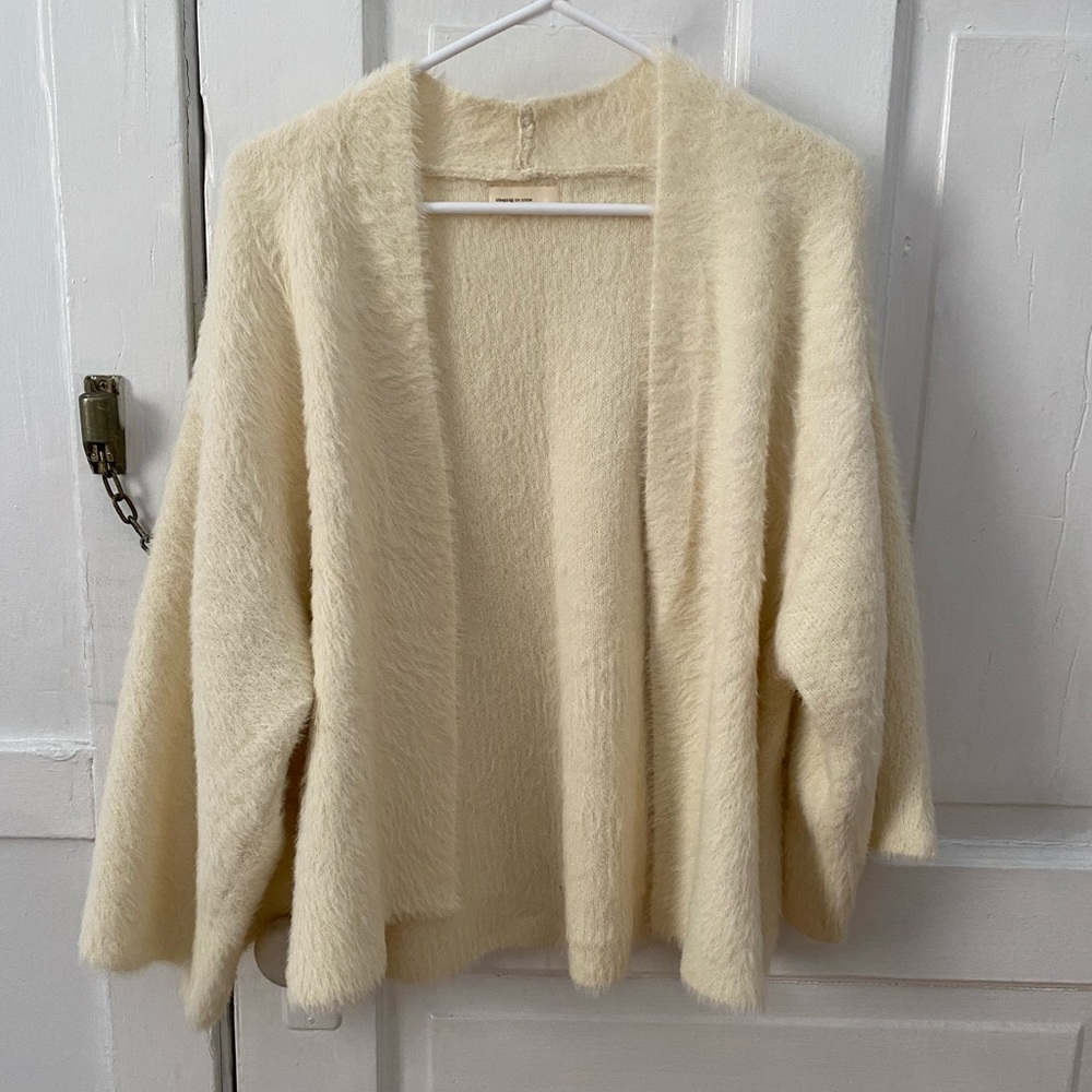 Super Soft Open Front Cream Sweater - image 1